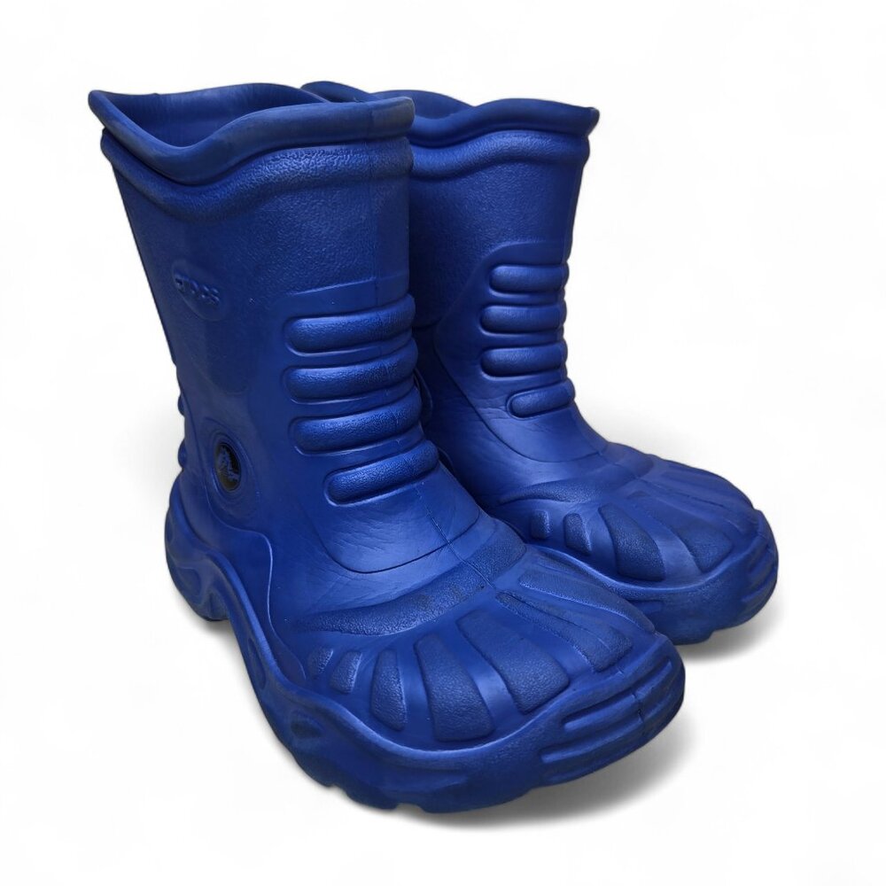 Crocs Georgie Rain Boots Youth Slip On Waterproof Outdoor Play Schoolyard M1 W3